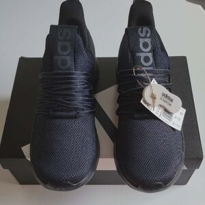 Adidas Men's Lite Racer Adapt 7.0 Black Sneakers, Size 9